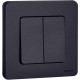 Выключатель 2-кл. Inspiria 10А IP20 250В 10AX механизм антрацит IEK 673623