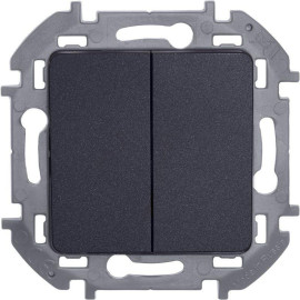 Выключатель 2-кл. Inspiria 10А IP20 250В 10AX механизм антрацит IEK 673623