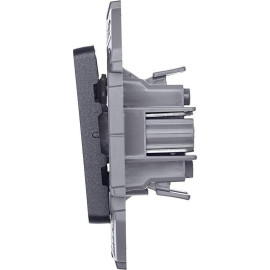 Выключатель 2-кл. Inspiria 10А IP20 250В 10AX механизм антрацит IEK 673623