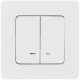Выключатель 2-кл. Inspiria 10А IP20 250В 10AX с подсветкой/индикацией механизм бел. IEK 673630