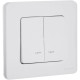 Выключатель 2-кл. Inspiria 10А IP20 250В 10AX с подсветкой/индикацией механизм бел. IEK 673630