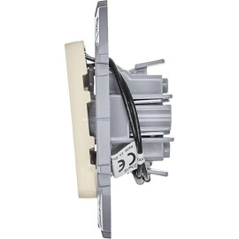 Выключатель 2-кл. Inspiria 10А IP20 250В 10AX с подсветкой/индикацией механизм сл. кость IEK 673631