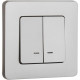 Выключатель 2-кл. Inspiria 10А IP20 250В 10AX с подсветкой/индикацией механизм алюм. IEK 673632