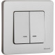 Выключатель 2-кл. Inspiria 10А IP20 250В 10AX с подсветкой/индикацией механизм алюм. IEK 673632