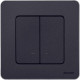 Выключатель 2-кл. Inspiria 10А IP20 250В 10AX с подсветкой/индикацией механизм антрацит IEK 673633