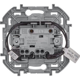 Выключатель 2-кл. Inspiria 10А IP20 250В 10AX с подсветкой/индикацией механизм антрацит IEK 673633