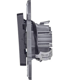 Выключатель 2-кл. Inspiria 10А IP20 250В 10AX с подсветкой/индикацией механизм антрацит IEK 673633