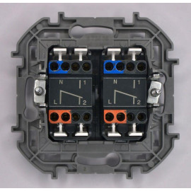 Переключатель модульный 2-кл. Inspiria 250В 10AX бел. IEK 673655