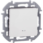 Переключатель 1-кл. Inspiria 10А IP20 250В 10AX с подсветкой/индикацией механизм бел. IEK 673660