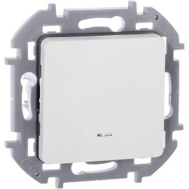 Переключатель 1-кл. Inspiria 10А IP20 250В 10AX с подсветкой/индикацией механизм бел. IEK 673660