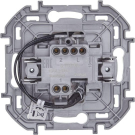 Переключатель 1-кл. Inspiria 10А IP20 250В 10AX с подсветкой/индикацией механизм бел. IEK 673660