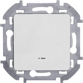 Переключатель 1-кл. Inspiria 10А IP20 250В 10AX с подсветкой/индикацией механизм бел. IEK 673660