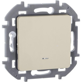 Переключатель 1-кл. Inspiria 10А IP20 250В 10AX с подсветкой/индикацией механизм сл. кость IEK 673661