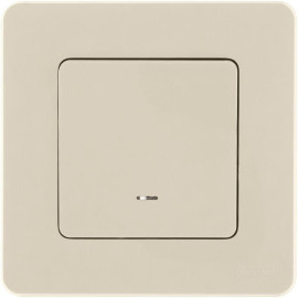 Переключатель 1-кл. Inspiria 10А IP20 250В 10AX с подсветкой/индикацией механизм сл. кость IEK 673661