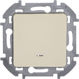 Переключатель 1-кл. Inspiria 10А IP20 250В 10AX с подсветкой/индикацией механизм сл. кость IEK 673661