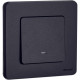 Переключатель 1-кл. Inspiria 10А IP20 250В 10AX с подсветкой/индикацией механизм антрацит IEK 673663
