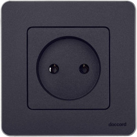 Розетка 1-м СП Inspiria 16А IP20 250В 2P механизм антрацит IEK 673713