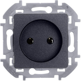 Розетка 1-м СП Inspiria 16А IP20 250В 2P механизм антрацит IEK 673713
