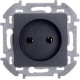 Розетка 1-м СП Inspiria 16А IP20 250В 2P механизм антрацит IEK 673713