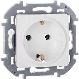 Розетка 1-м СП Inspiria 16А IP20 250В 2P+E немецк. стандарт механизм бел. IEK 673720