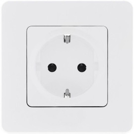Розетка 1-м СП Inspiria 16А IP20 250В 2P+E немецк. стандарт механизм бел. IEK 673720