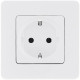 Розетка 1-м СП Inspiria 16А IP20 250В 2P+E немецк. стандарт механизм бел. IEK 673720