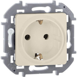 Розетка 1-м СП Inspiria 16А IP20 250В 2P+E немецк. стандарт механизм сл. кость IEK 673721