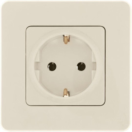 Розетка 1-м СП Inspiria 16А IP20 250В 2P+E немецк. стандарт механизм сл. кость IEK 673721