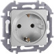 Розетка 1-м СП Inspiria 16А IP20 250В 2P+E немецк. стандарт механизм алюм. IEK 673722