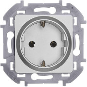 Розетка 1-м СП Inspiria 16А IP20 250В 2P+E немецк. стандарт механизм алюм. IEK 673722