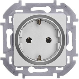 Розетка 1-м СП Inspiria 16А IP20 250В 2P+E немецк. стандарт механизм алюм. IEK 673722