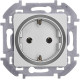 Розетка 1-м СП Inspiria 16А IP20 250В 2P+E немецк. стандарт механизм алюм. IEK 673722