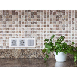 Розетка 1-м СП Inspiria 16А IP20 250В 2P+E немецк. стандарт механизм алюм. IEK 673722