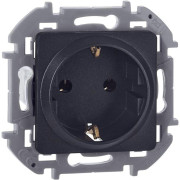 Розетка 1-м СП Inspiria 16А IP20 250В 2P+E немецк. стандарт механизм антрацит IEK 673723