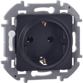 Розетка 1-м СП Inspiria 16А IP20 250В 2P+E немецк. стандарт механизм антрацит IEK 673723
