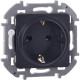 Розетка 1-м СП Inspiria 16А IP20 250В 2P+E немецк. стандарт механизм антрацит IEK 673723