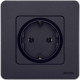 Розетка 1-м СП Inspiria 16А IP20 250В 2P+E немецк. стандарт механизм антрацит IEK 673723