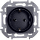 Розетка 1-м СП Inspiria 16А IP20 250В 2P+E немецк. стандарт механизм антрацит IEK 673723