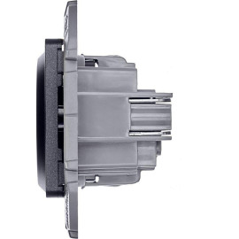 Розетка 1-м СП Inspiria 16А IP20 250В 2P+E немецк. стандарт механизм антрацит IEK 673723