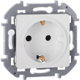 Розетка 1-м СП Inspiria 16А IP20 250В 2P+E защ. шторки немецк. стандарт механизм бел. IEK 673730