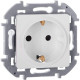 Розетка 1-м СП Inspiria 16А IP20 250В 2P+E защ. шторки немецк. стандарт механизм бел. IEK 673730