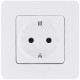 Розетка 1-м СП Inspiria 16А IP20 250В 2P+E защ. шторки немецк. стандарт механизм бел. IEK 673730
