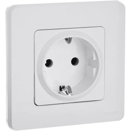 Розетка 1-м СП Inspiria 16А IP20 250В 2P+E защ. шторки немецк. стандарт механизм бел. IEK 673730