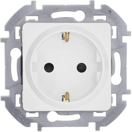 Розетка 1-м СП Inspiria 16А IP20 250В 2P+E защ. шторки немецк. стандарт механизм бел. IEK 673730