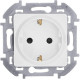 Розетка 1-м СП Inspiria 16А IP20 250В 2P+E защ. шторки немецк. стандарт механизм бел. IEK 673730