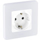 Розетка 1-м СП Inspiria 16А IP20 250В 2P+E защ. шторки немецк. стандарт механизм бел. IEK 673730