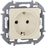 Розетка 1-м СП Inspiria 16А IP20 250В 2P+E защ. шторки немецк. стандарт механизм сл. кость IEK 673731