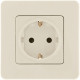 Розетка 1-м СП Inspiria 16А IP20 250В 2P+E защ. шторки немецк. стандарт механизм сл. кость IEK 673731