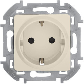 Розетка 1-м СП Inspiria 16А IP20 250В 2P+E защ. шторки немецк. стандарт механизм сл. кость IEK 673731