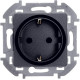 Розетка 1-м СП Inspiria 16А IP20 250В 2P+E защ. шторки немецк. стандарт механизм антрацит IEK 673733